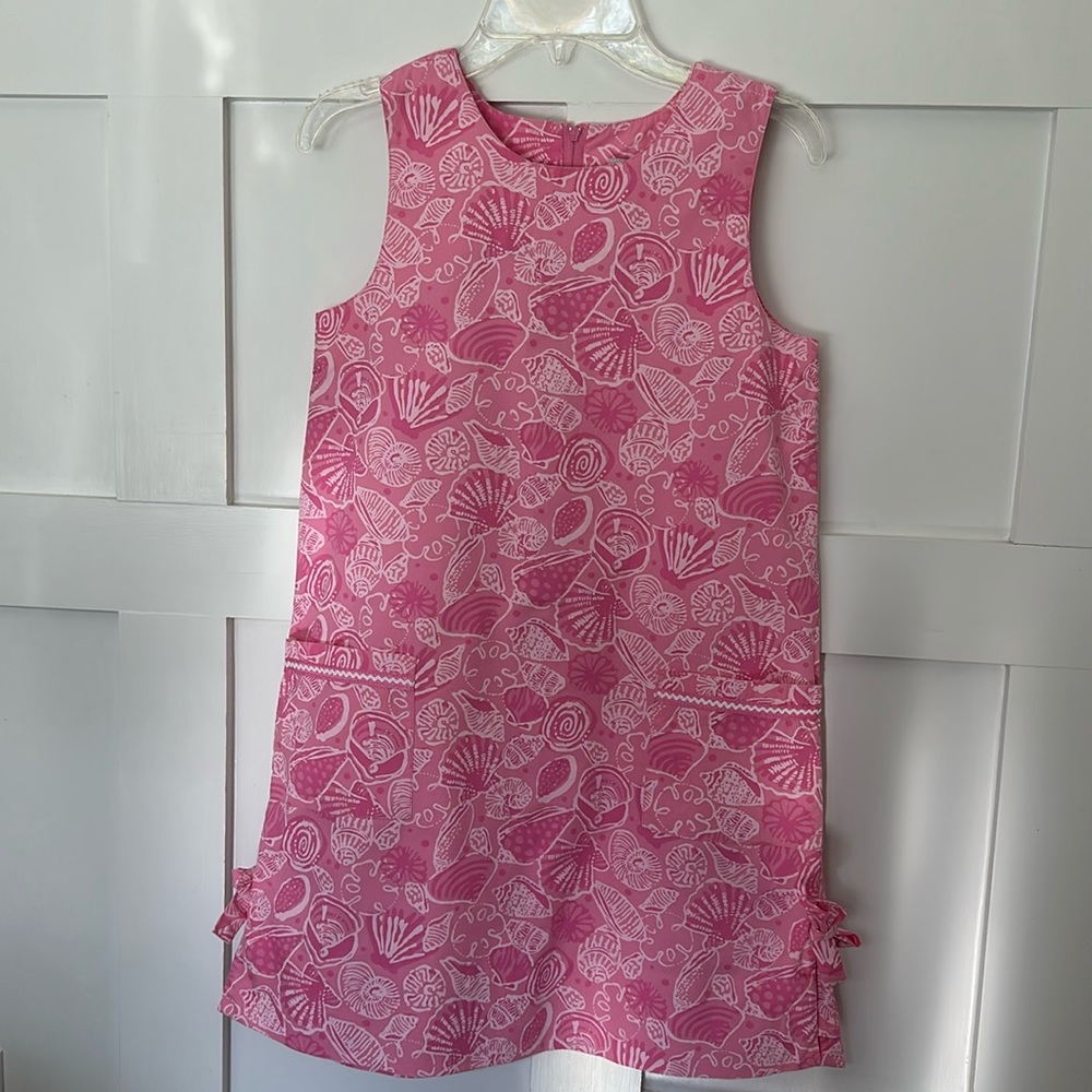Lilly Pulitzer Girls Size 10 Classic Cotton Shift Dress Fully Lined
